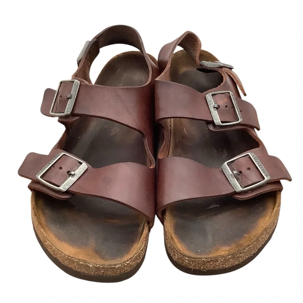 Birkenstock Brown Double Strap Sandals‎ with Buckles size 12